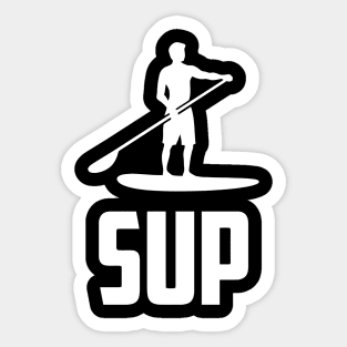 SUP Stand Up Paddling Funny Sticker